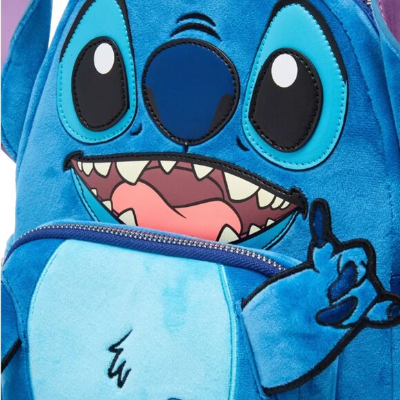 Loungefly Disney Lilo & Stitch Figural Fuzzy Stitch Mini Backpack main image 5